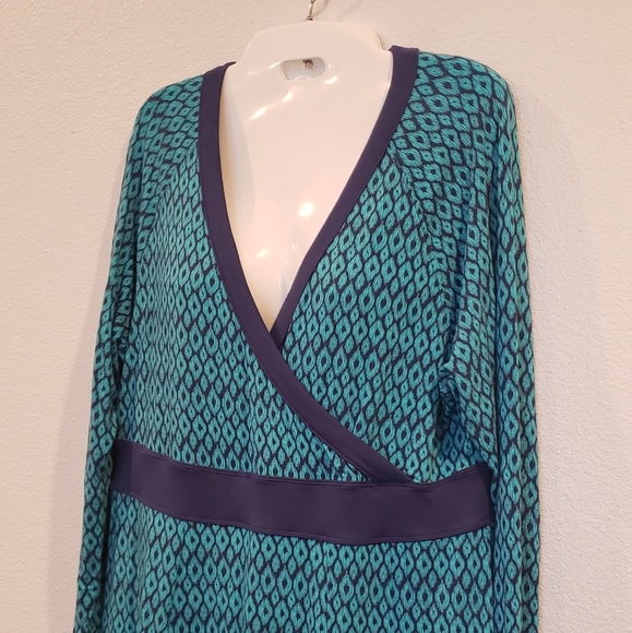 Athleta Faux Wrap Modal Dress Large - Picture 2 of 6